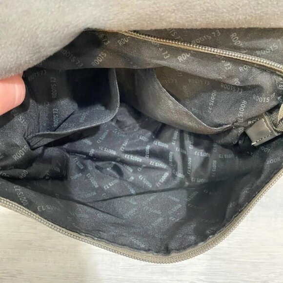 Roots 73 Nylon and Leather Taupe Colored Crossbody Bag with Adjustable Strap - Picture 11 of 16